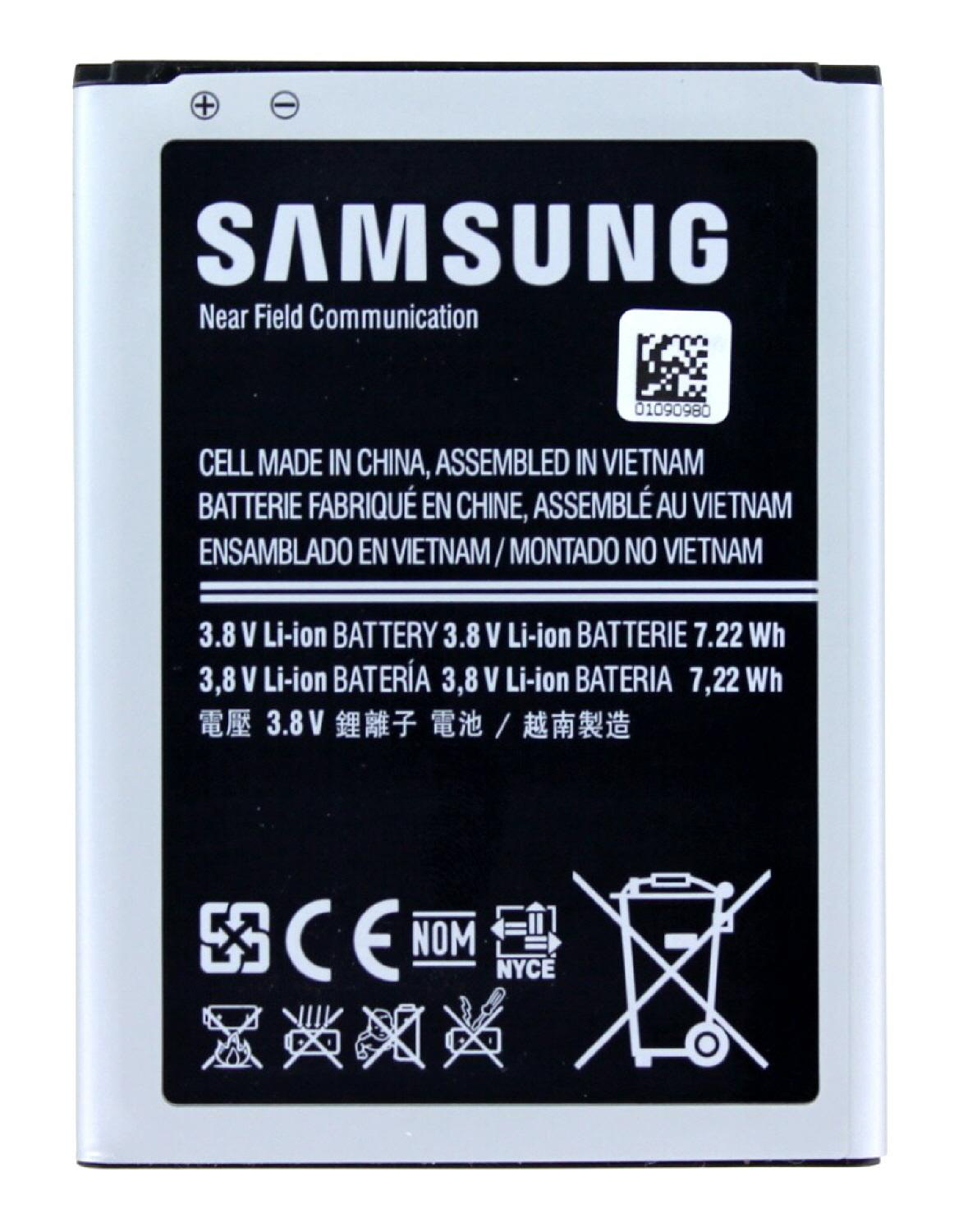 Li-Ion, Volt, SAMSUNG Akku Original 3.8 Li-Ion für Samsung mAh 1900 Handy-/Smartphoneakku, EB-B500BEB