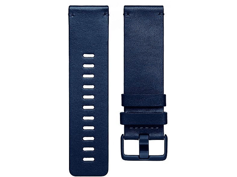 FITBIT Versa, Accessory Leather blau Case Band