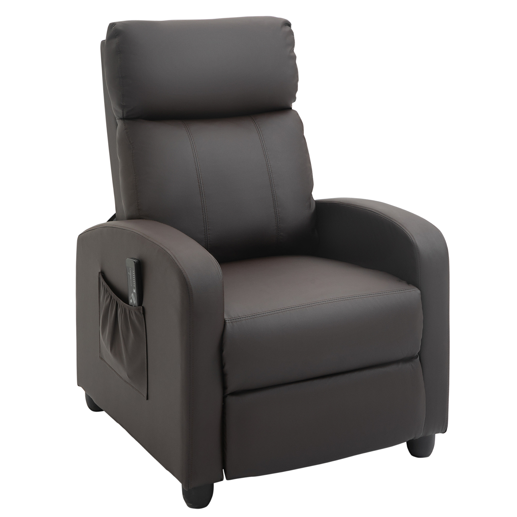 De Masaje Temporizador reclinable mando a distancia homcom 68x88x98 cm cuero pu relax con 2 zonas 8 programas 5