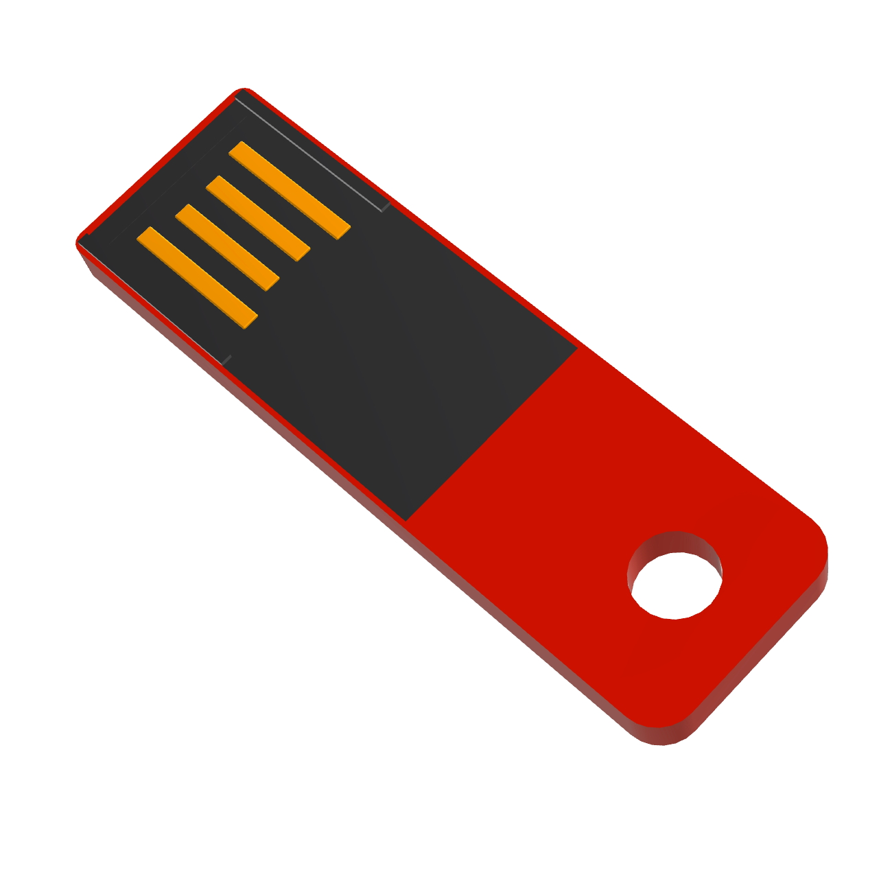 USB GERMANY ® Mini Slim 2 GB) (Rot, USB-Stick