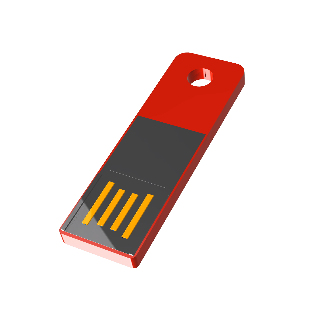 ® USB Mini GB) GERMANY Slim USB-Stick (Rot, 2