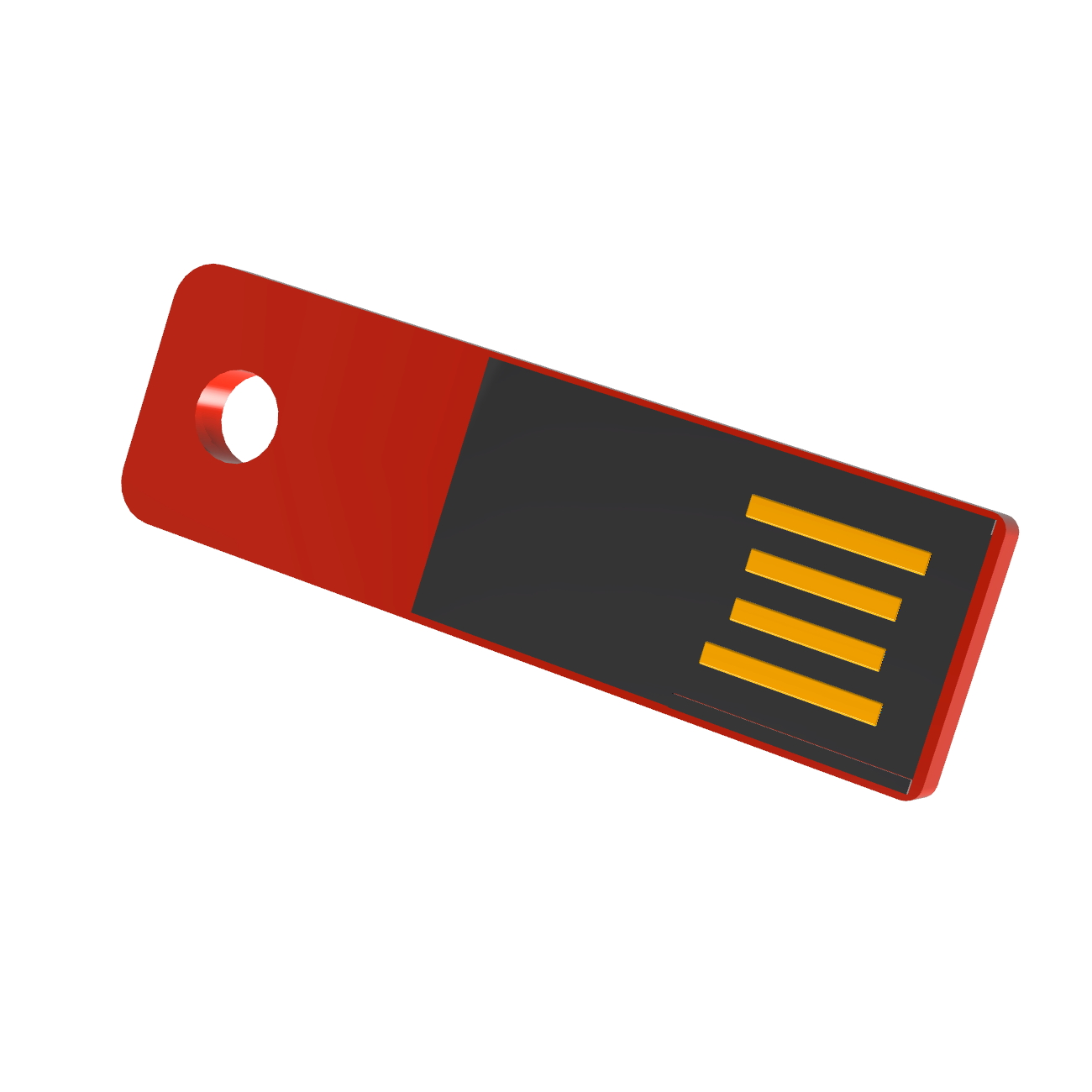 USB GERMANY ® Mini Slim 2 GB) (Rot, USB-Stick