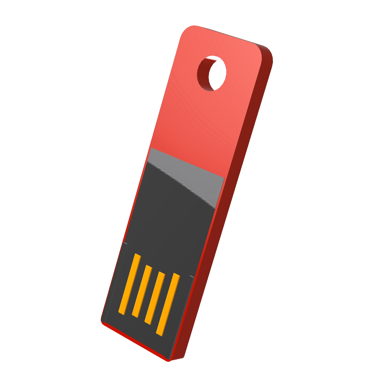 USB GERMANY ® 128 Mini Slim USB-Stick (Rot, GB)