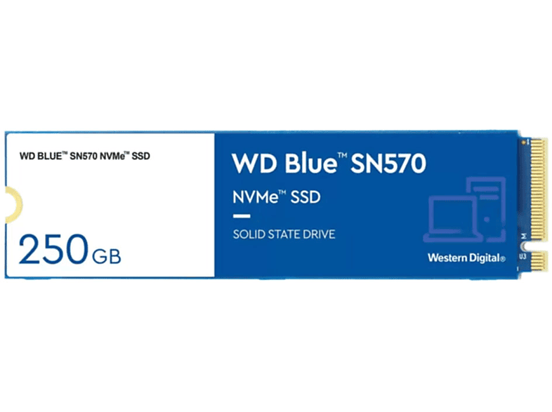 intern 250 GB, WESTERN SN570, WD DIGITAL SSD, Blue