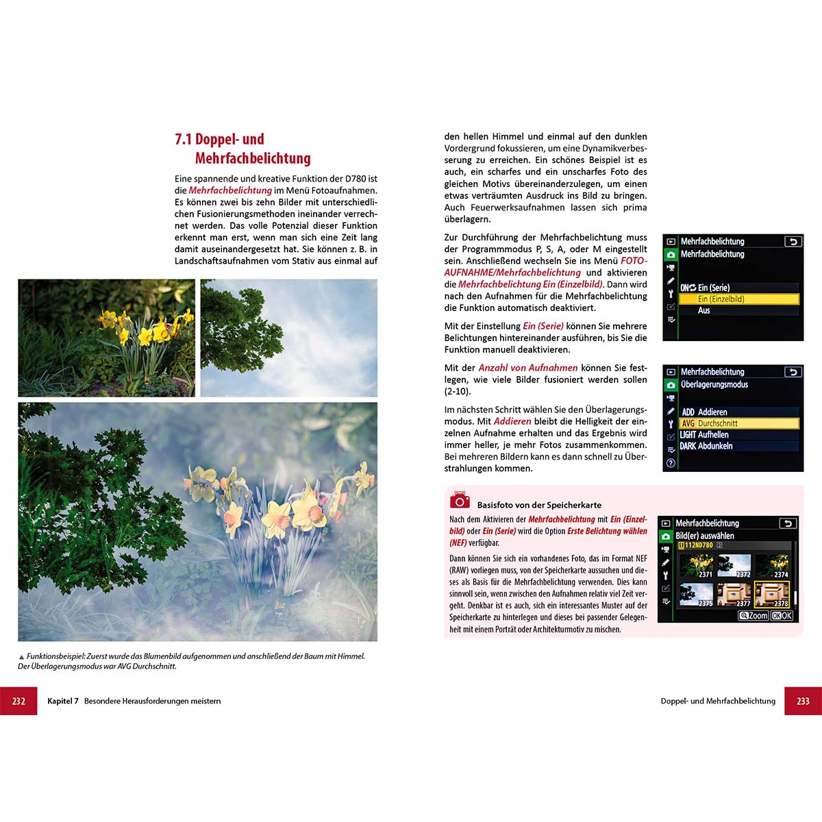 Eine Magazinseite mit Text und Bildern, die Kameraeinstellungen und Fotografie detailliert beschreibt.