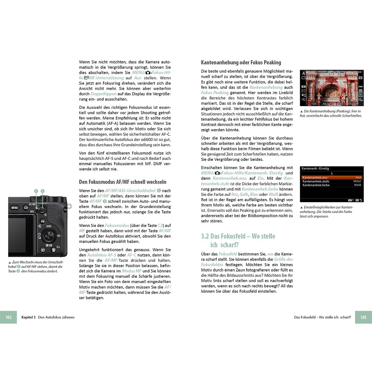 Doppelseite mit deutschem Text und Diagrammen.