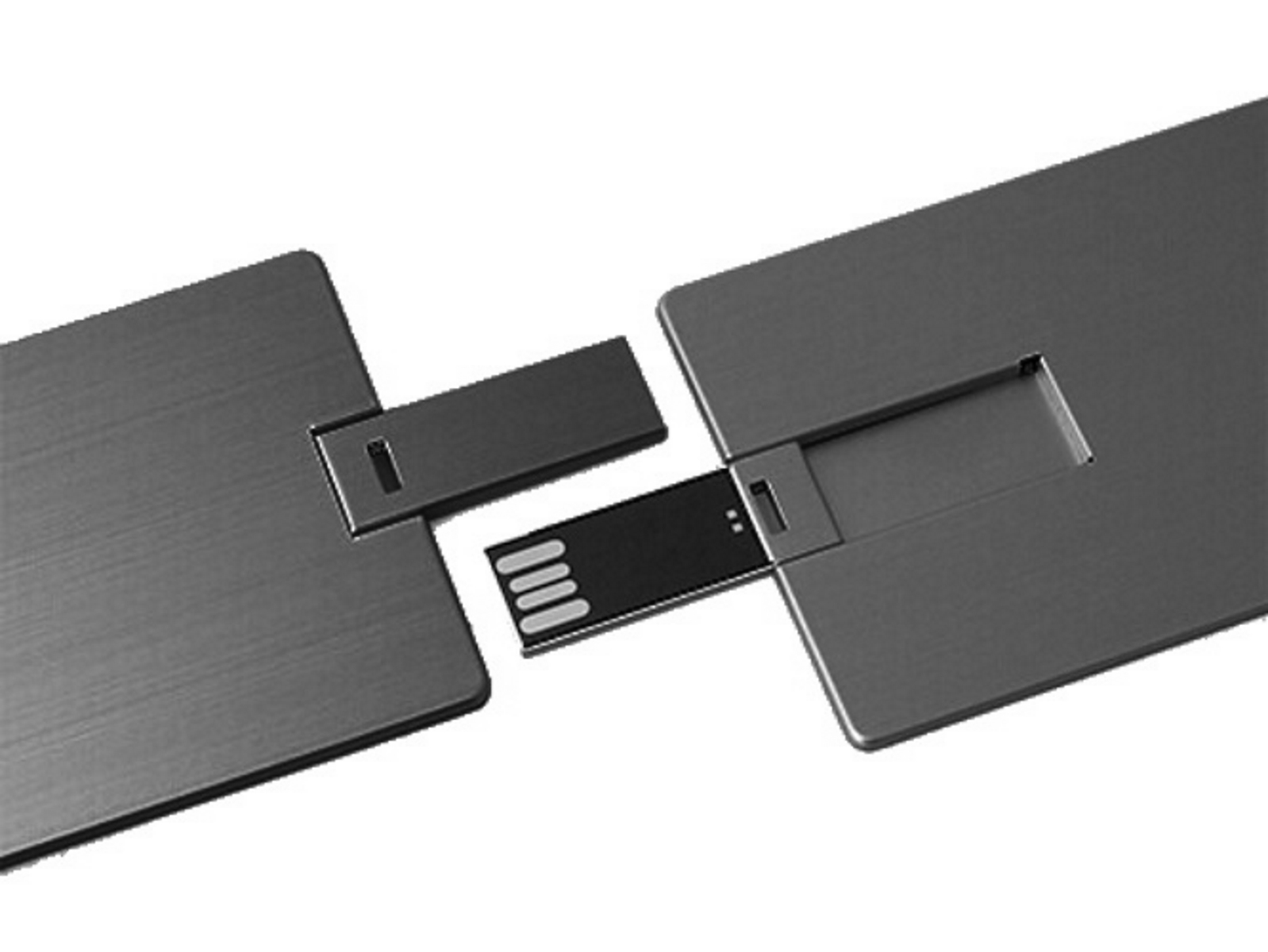 (Schwarz, GERMANY ® 64 USB-Stick Metall-Kreditkarte GB) USB