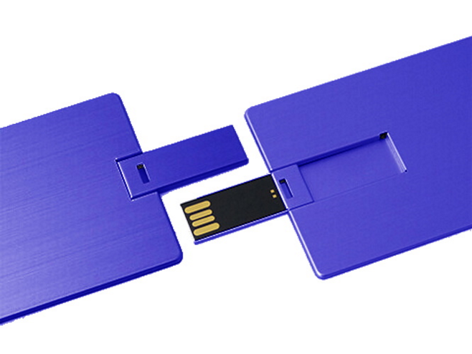 USB GERMANY ® Metall-Kreditkarte (Blau, USB-Stick 1 GB)