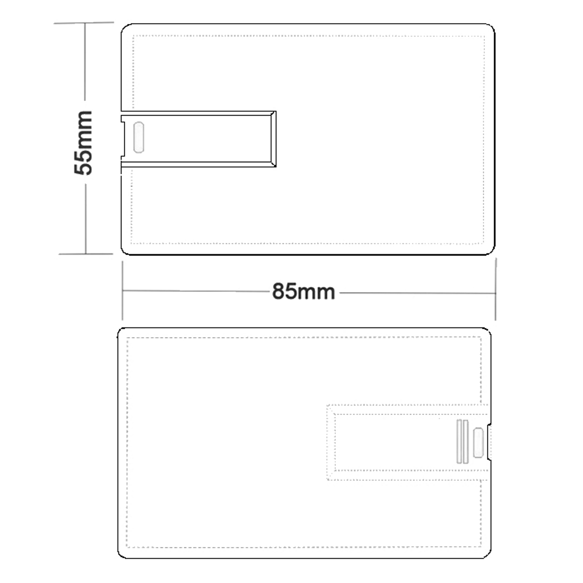 USB GERMANY ® Kreditkarte USB-Stick (Weiss, 4 GB)