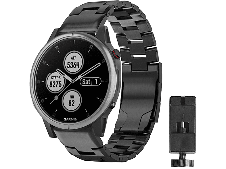 Garmin Fenix Garmin, Armband, Titan, 6S Pro, CASEONLINE Schwarz