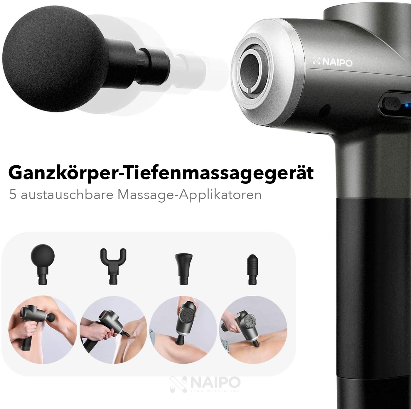 Massagepistole Massagegun NAIPO MGPC-007 |