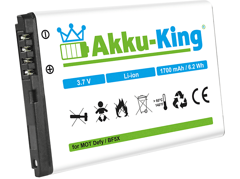 AKKU-KING Akku kompatibel mit Motorola SNN5877A Li-Ion Handy-Akku, 3.7 Volt, 1700mAh