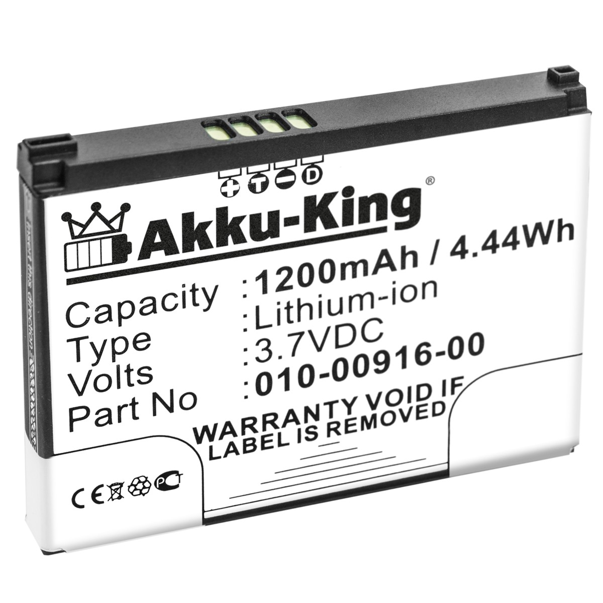 AKKU-KING Akku Volt, kompatibel mit Asus 3.7 1200mAh 010-11212-14 Geräte-Akku, Li-Ion