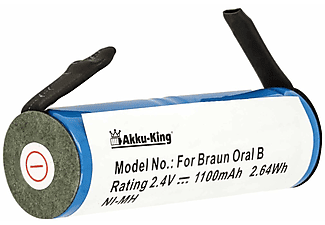 AKKU-KING Akku kompatibel mit Oral-B 1103425149 Ni-MH Geräte-Akku, 1.2 Volt, 1100mAh