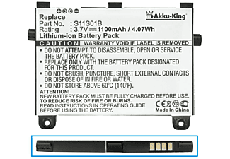 AKKU-KING Akku kompatibel mit Amazon S11S01B Li-Ion Geräte-Akku, 3.7 Volt, 1100mAh