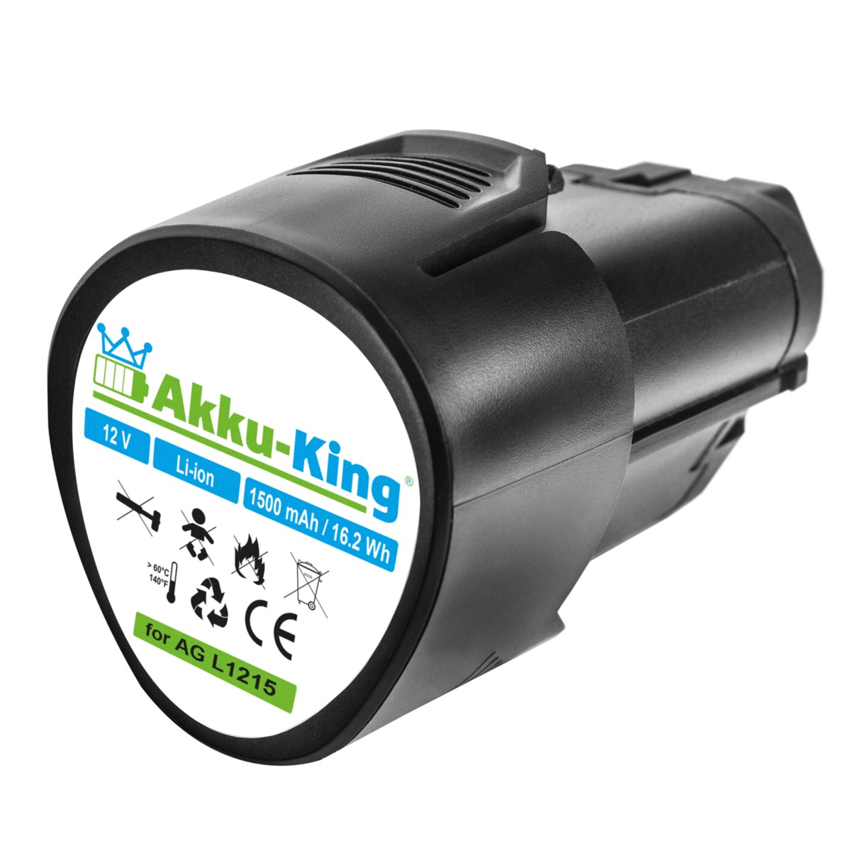 AKKU-KING Akku kompatibel mit AEG 1500mAh L1215 Volt, Li-Ion 12.0 Werkzeug-Akku