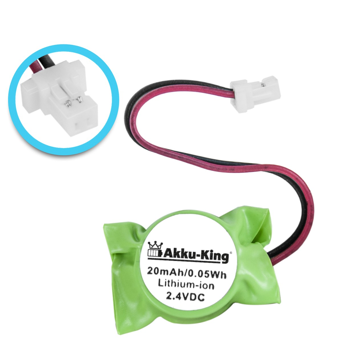 AKKU-KING Akku kompatibel mit Ni-MH Geräte-Akku, Symbol WT4000 2.4 Volt, 20mAh