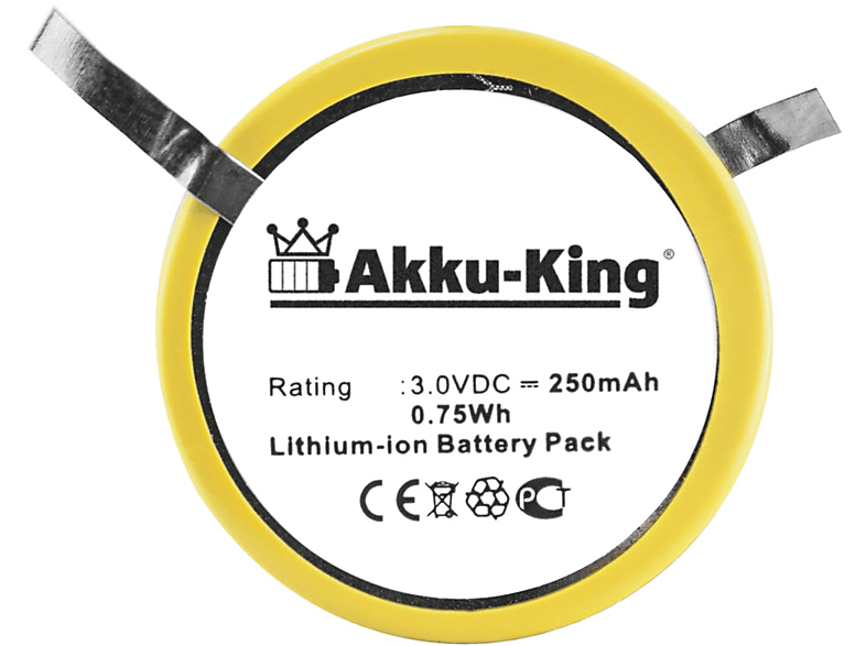 AKKU-KING Akku kompatibel mit Verifone 8320 Li-Ion Geräte-Akku, 3.0 Volt, 250mAh