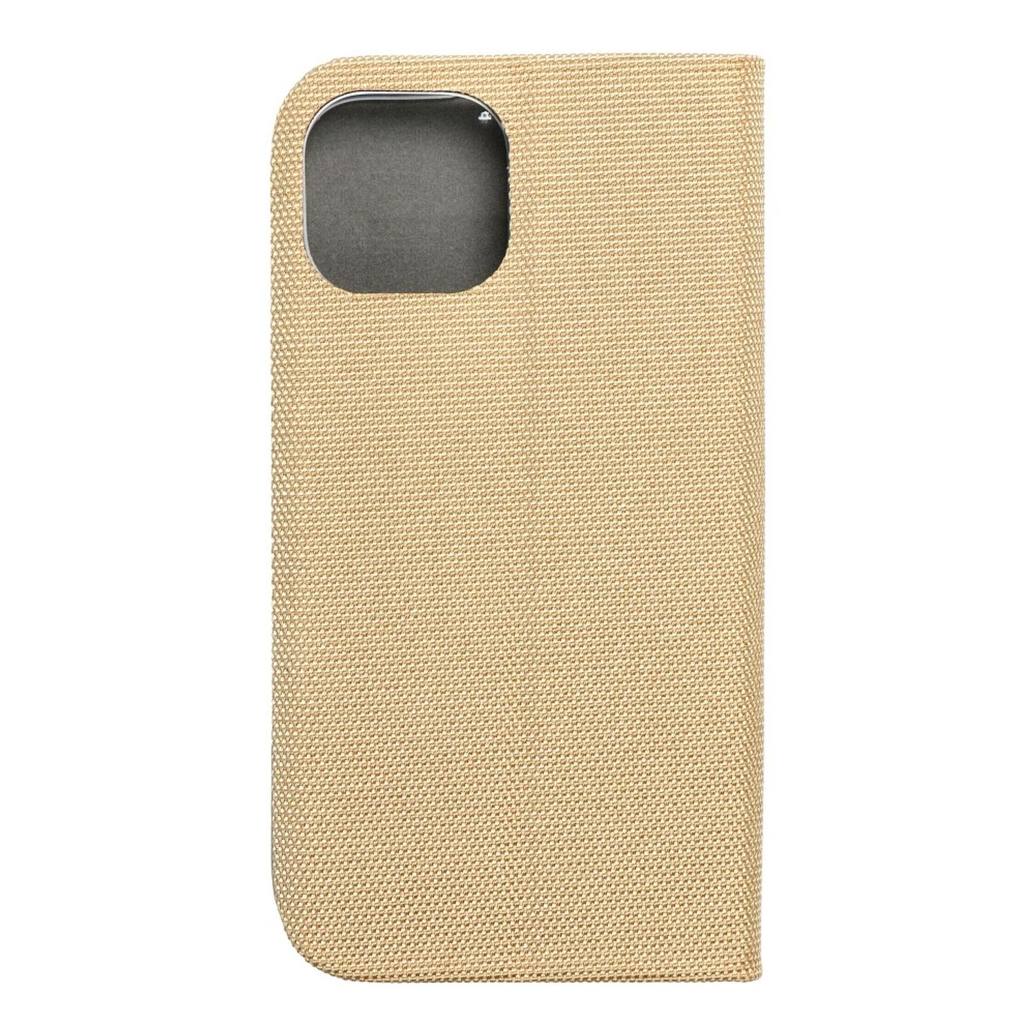 Eine beige iPhone-Hülle mit Kameraausschnitt.