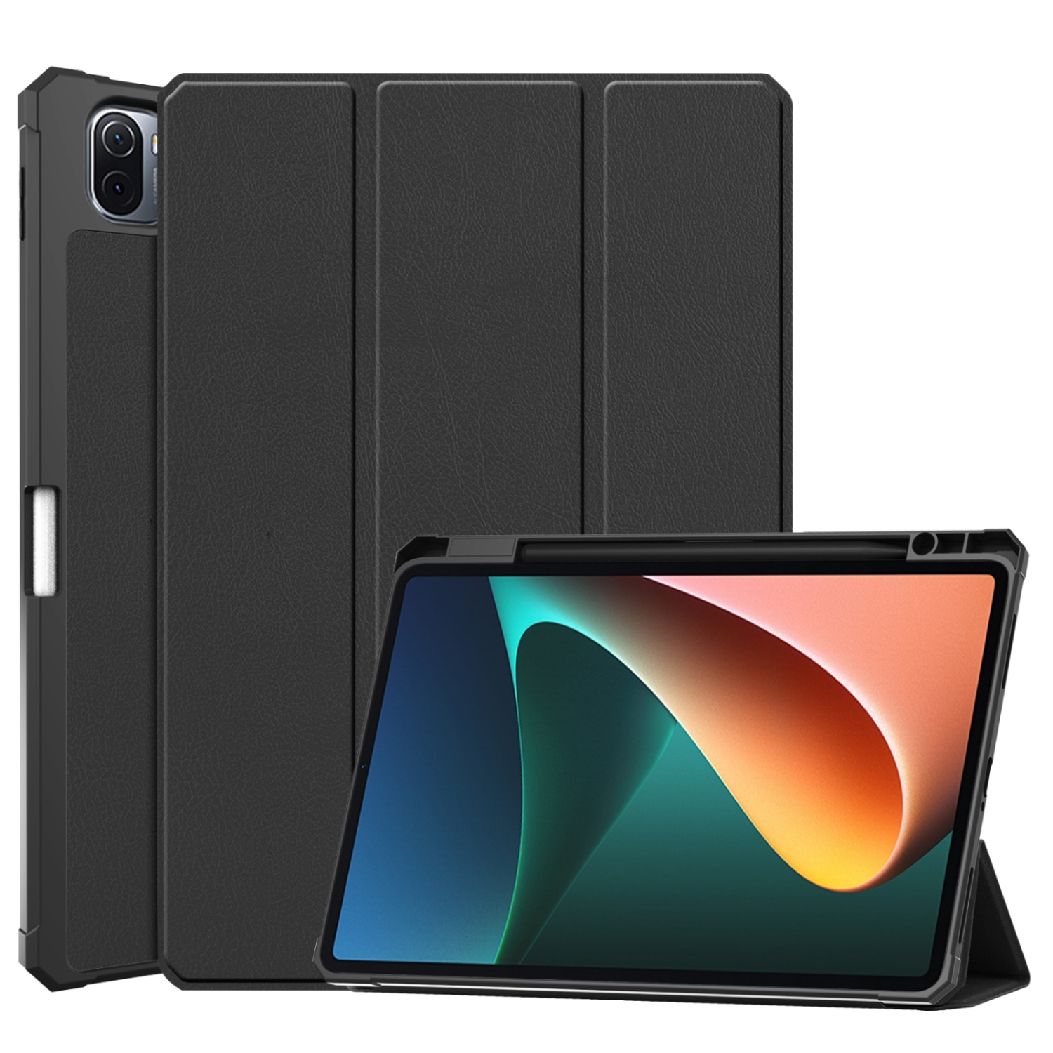 Xiaomi DESIGN für Tablethülle Kunststoff, Bookcover Schutzhülle Schwarz KÖNIG