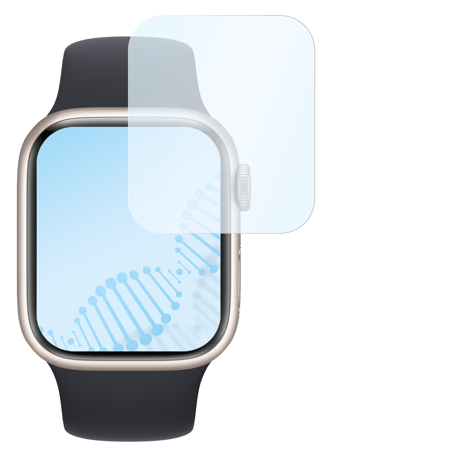 Series antibakterielle Displayschutz(für Apple (41mm) Watch 8 flexible Hybridglasfolie (41 Series | SLABO mm)) 7 Watch