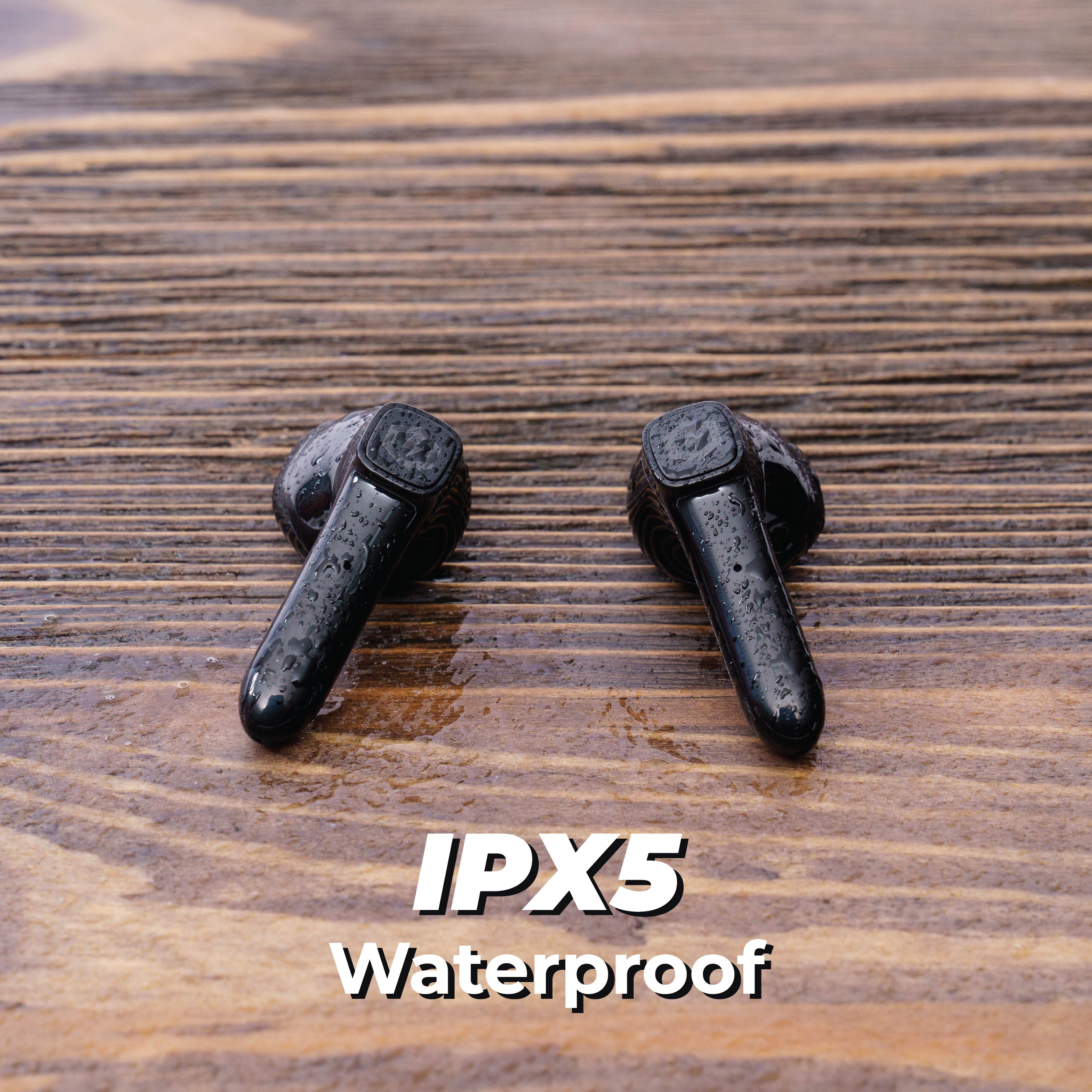 Kopfhörer POWERLOCUS PLX4, Schwarz Bluetooth In-ear