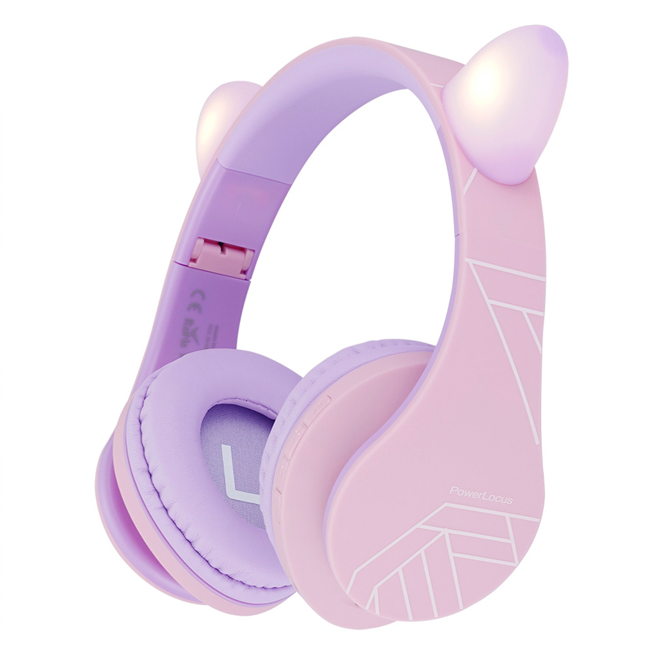 Bluetooth Over-ear P2 POWERLOCUS Kopfhörer Lila Kinder, für