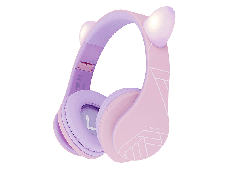 POWERLOCUS P2 für Kinder, Over-ear Lila Kopfhörer Bluetooth