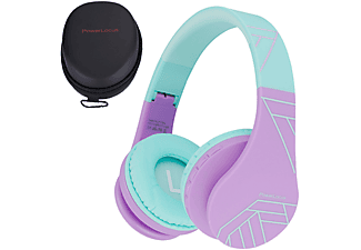 POWERLOCUS P1 für Kinder, Over-ear Kopfhörer Bluetooth Teal/Lila