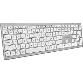 Teclado Extendido Inalámbrico Bluetooth - SUBBLIM Pure, Inalámbrica, Plata