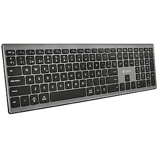 Teclado Extendido Inalámbrico Bluetooth - SUBBLIM Pure, Inalámbrica, Gris