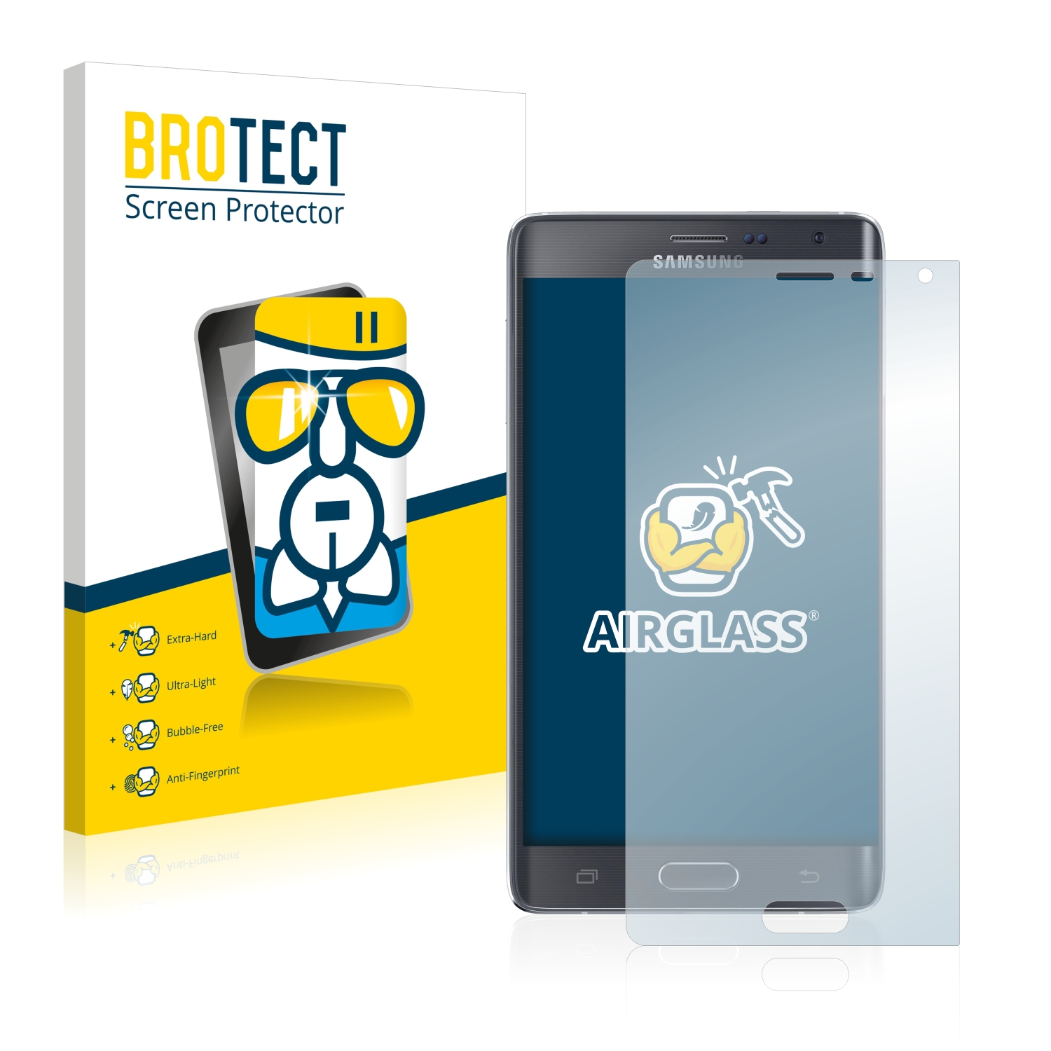 Edge) klare Airglass Galaxy Note BROTECT Samsung Schutzfolie(für