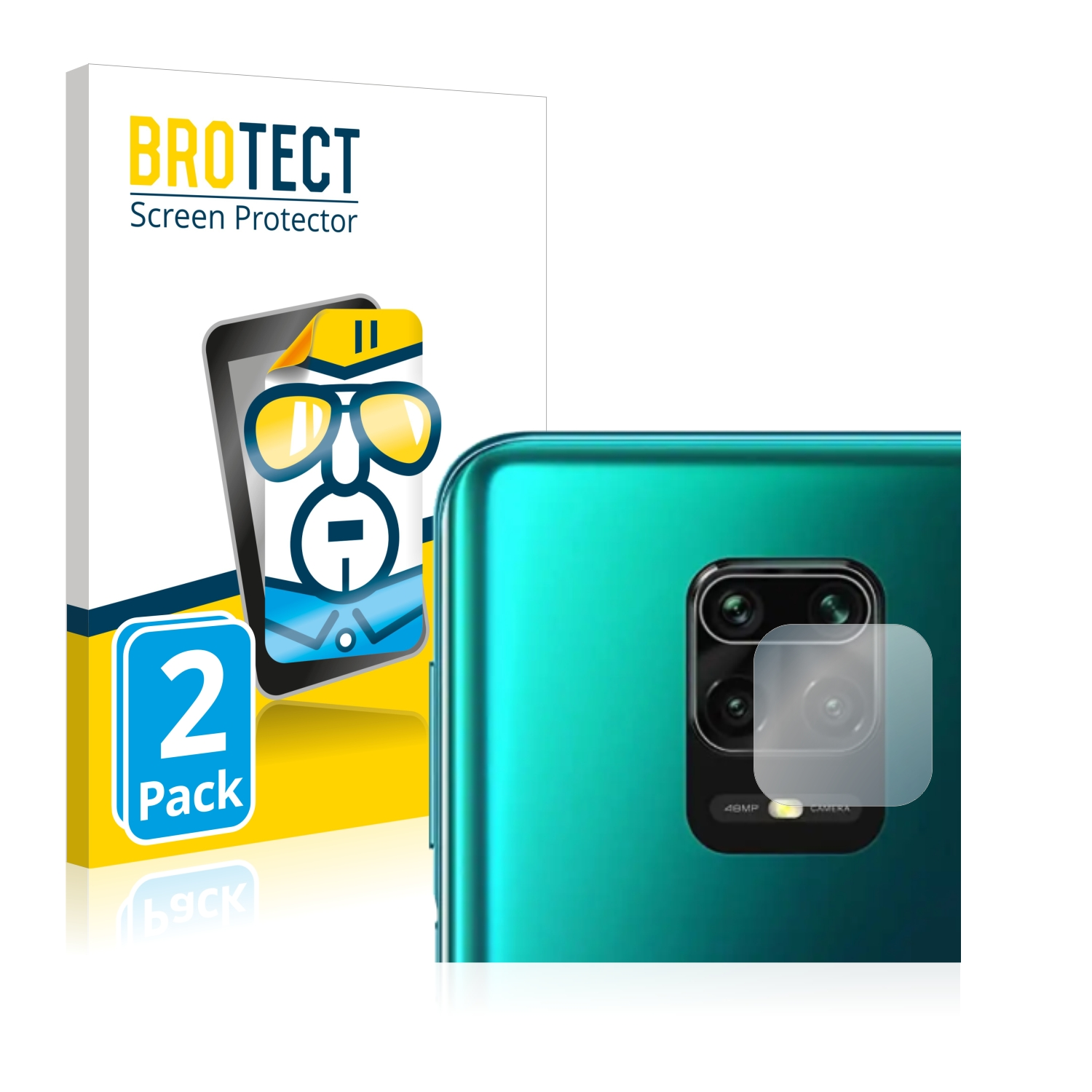 BROTECT 2x klare Schutzfolie(für Redmi Xiaomi Note 9 Pro)