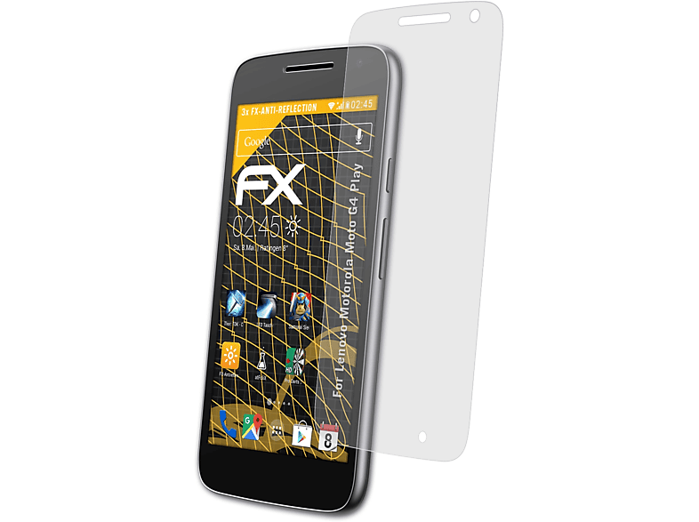 Moto 3x Lenovo G4 Motorola ATFOLIX Play) Displayschutz(für FX-Antireflex