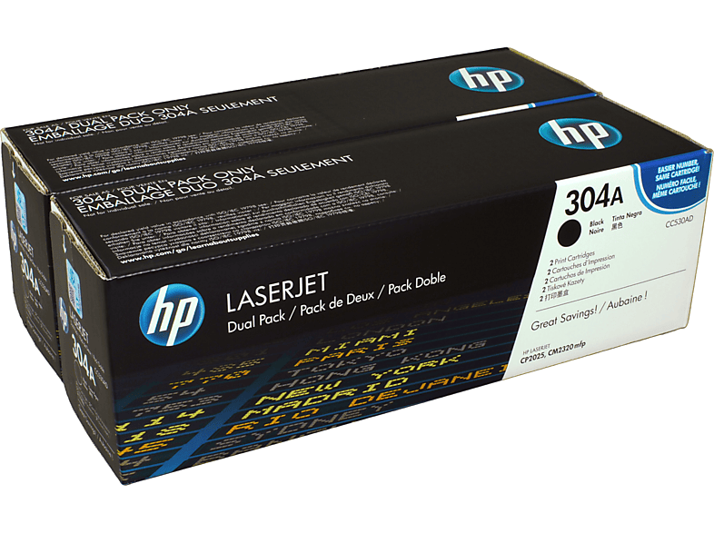 HP HP Original 304A Toner Doppelpack schwarz 2 x 3.500 Seiten (CC530AD ...