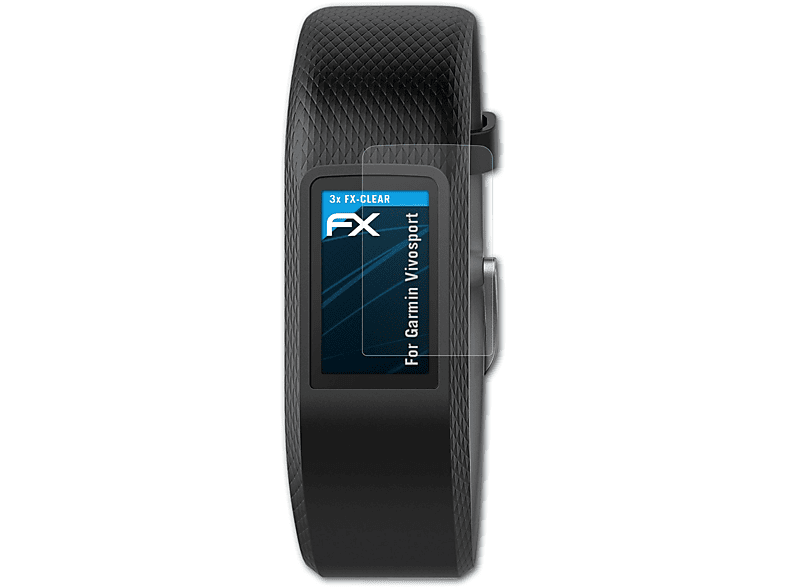 ATFOLIX 3x FX-Clear Displayschutz(für Garmin Vivosport)