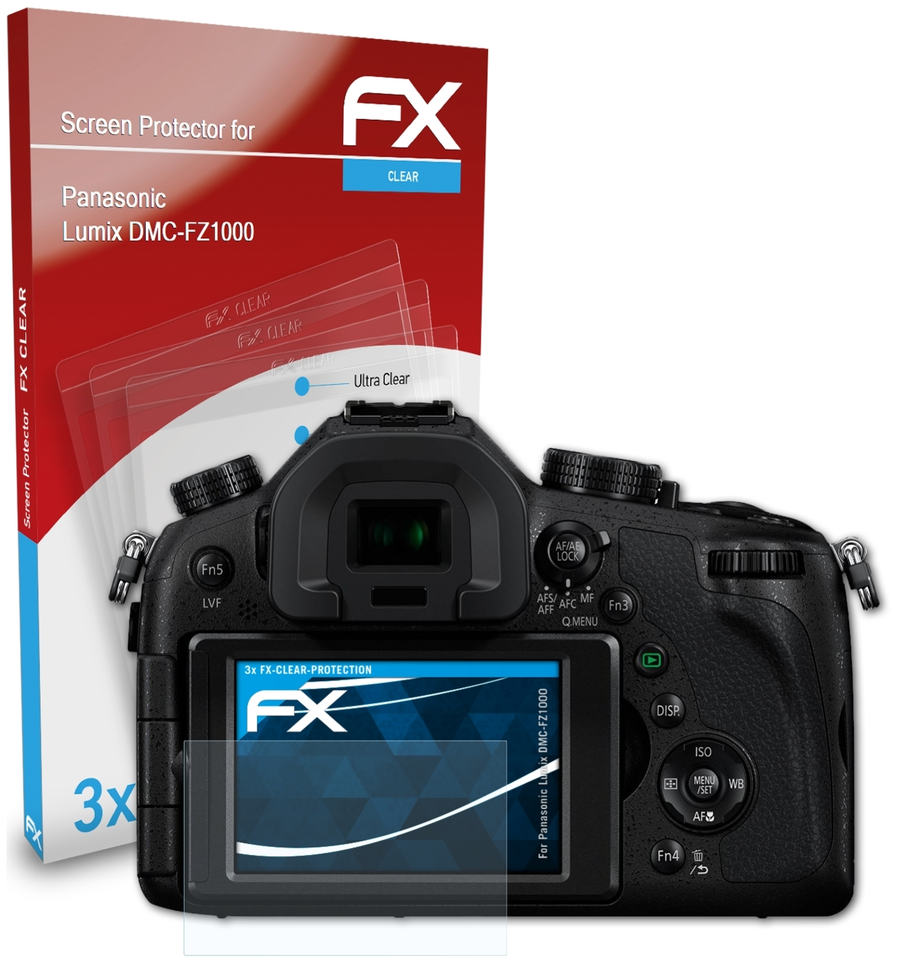 ATFOLIX 3x FX-Clear Displayschutz(für Panasonic DMC-FZ1000) Lumix