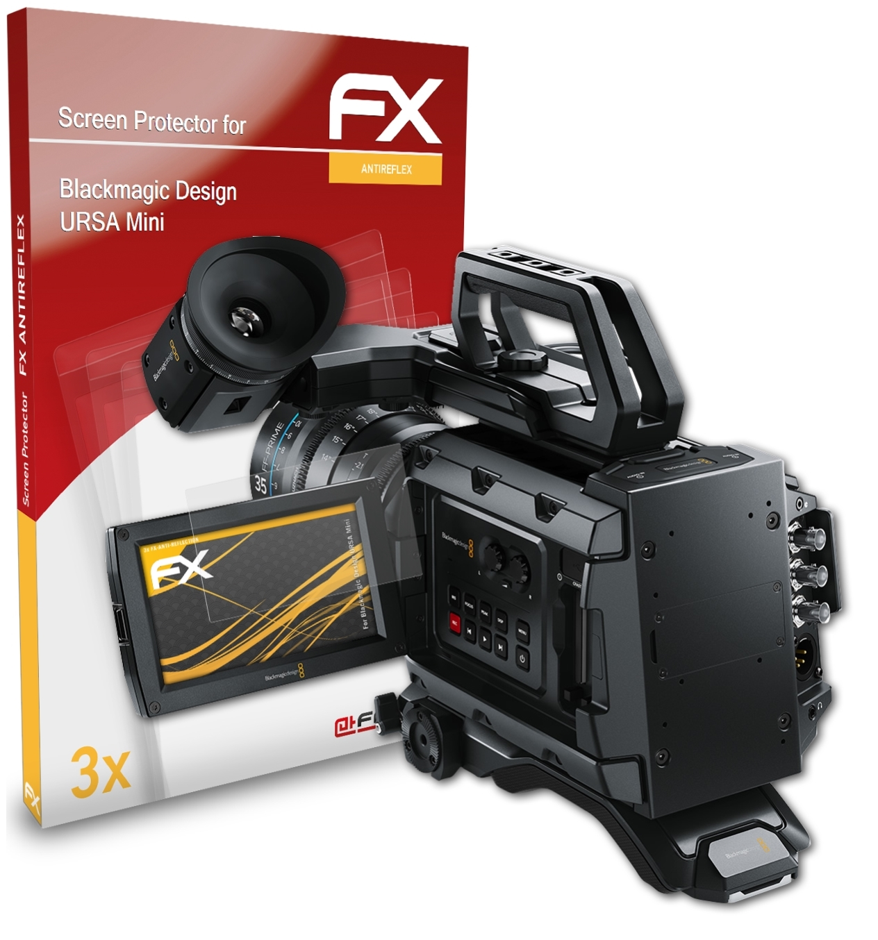 FX-Antireflex Design Mini) Blackmagic ATFOLIX URSA Displayschutz(für 3x