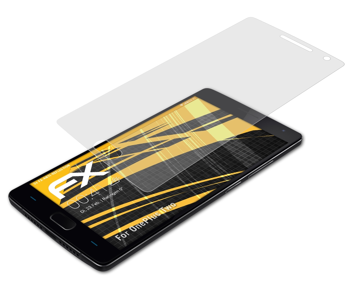 3x Two) ATFOLIX FX-Antireflex Displayschutz(für OnePlus
