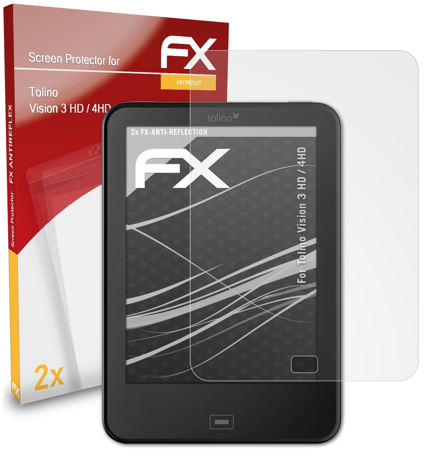 ATFOLIX / HD FX-Antireflex Vision Displayschutz(für Tolino 2x 3 4HD)