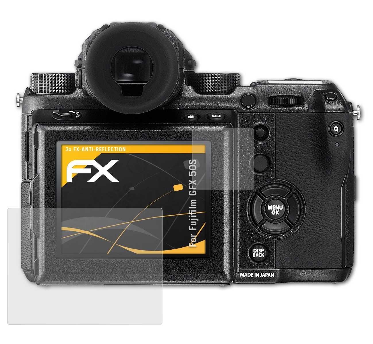 ATFOLIX 3x 50S) FX-Antireflex GFX Displayschutz(für Fujifilm