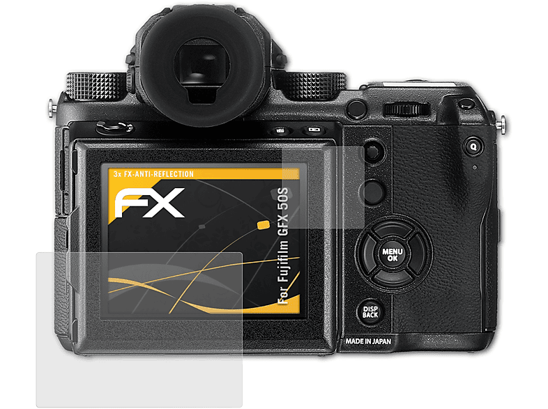 ATFOLIX 3x FX-Antireflex Displayschutz(für Fujifilm GFX 50S)