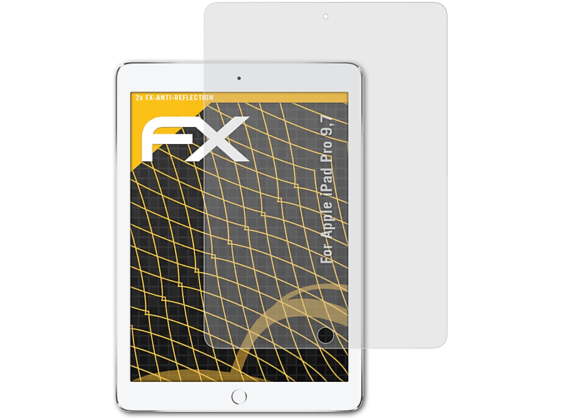 ATFOLIX 2x FX-Antireflex Displayschutz(für Pro iPad 9,7) Apple