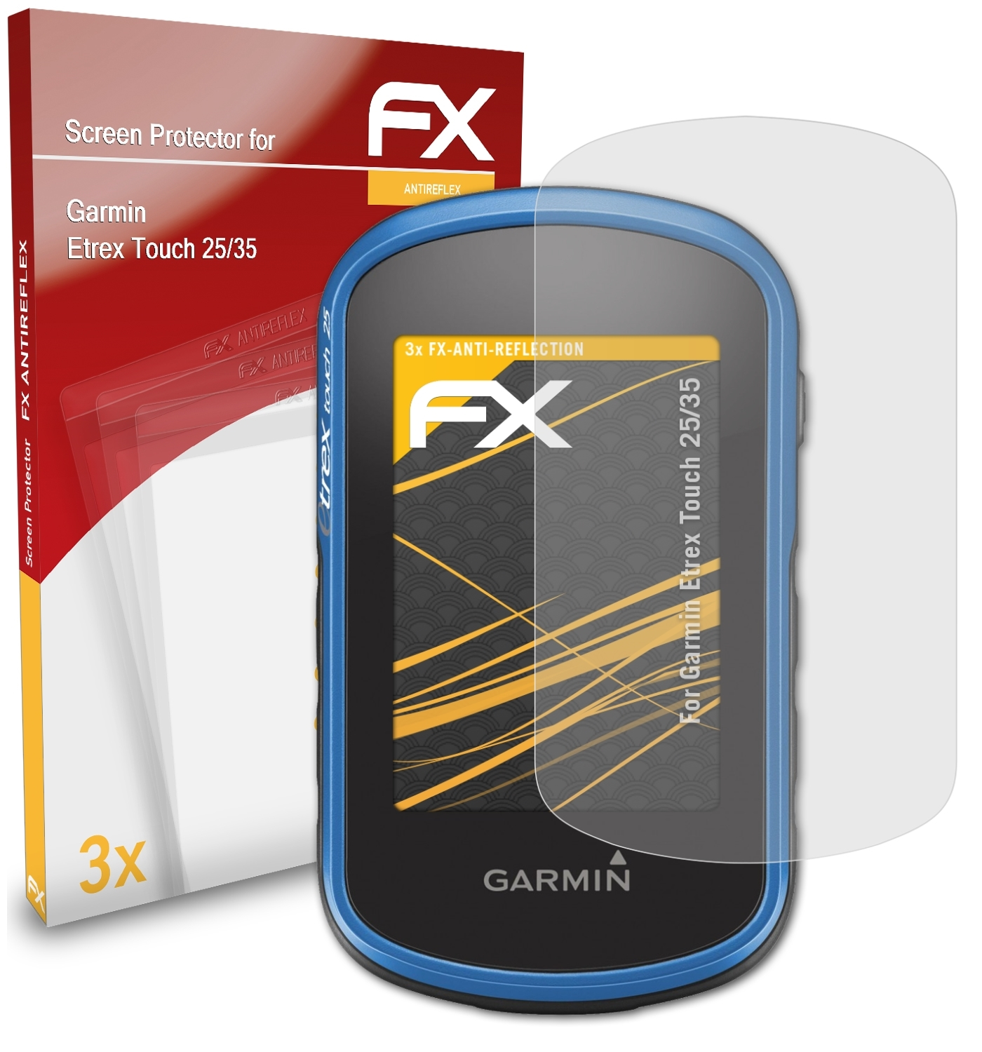 ATFOLIX 3x FX-Antireflex Etrex Garmin 25/35) Touch Displayschutz(für