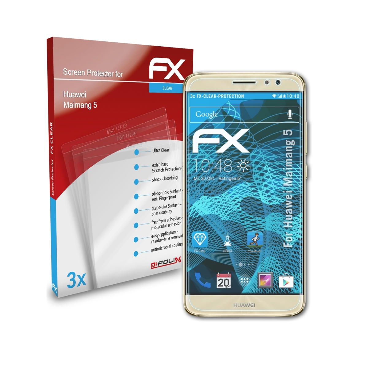 ATFOLIX 3x FX-Clear Maimang 5) Huawei Displayschutz(für