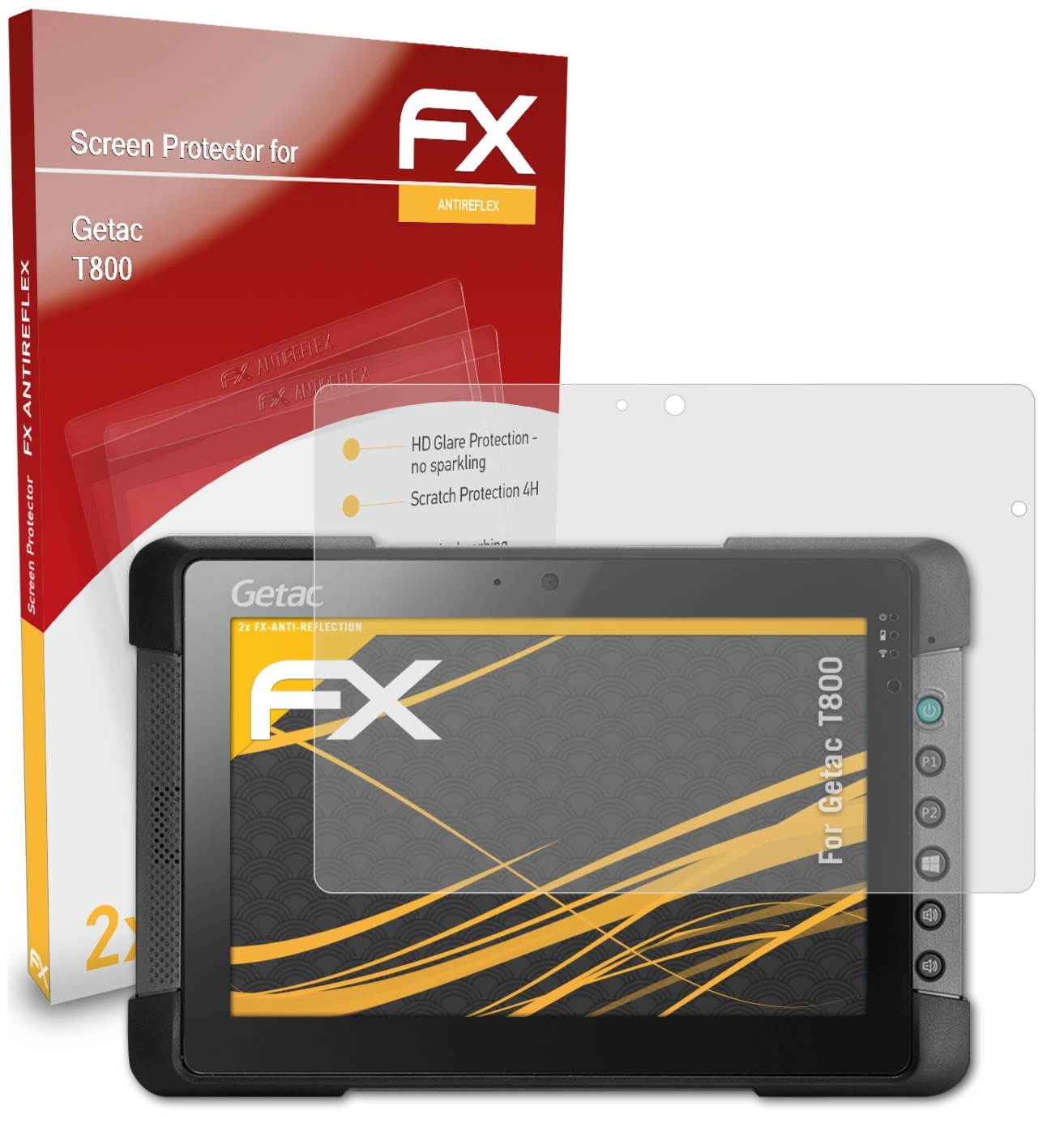 ATFOLIX 2x Getac T800) FX-Antireflex Displayschutz(für