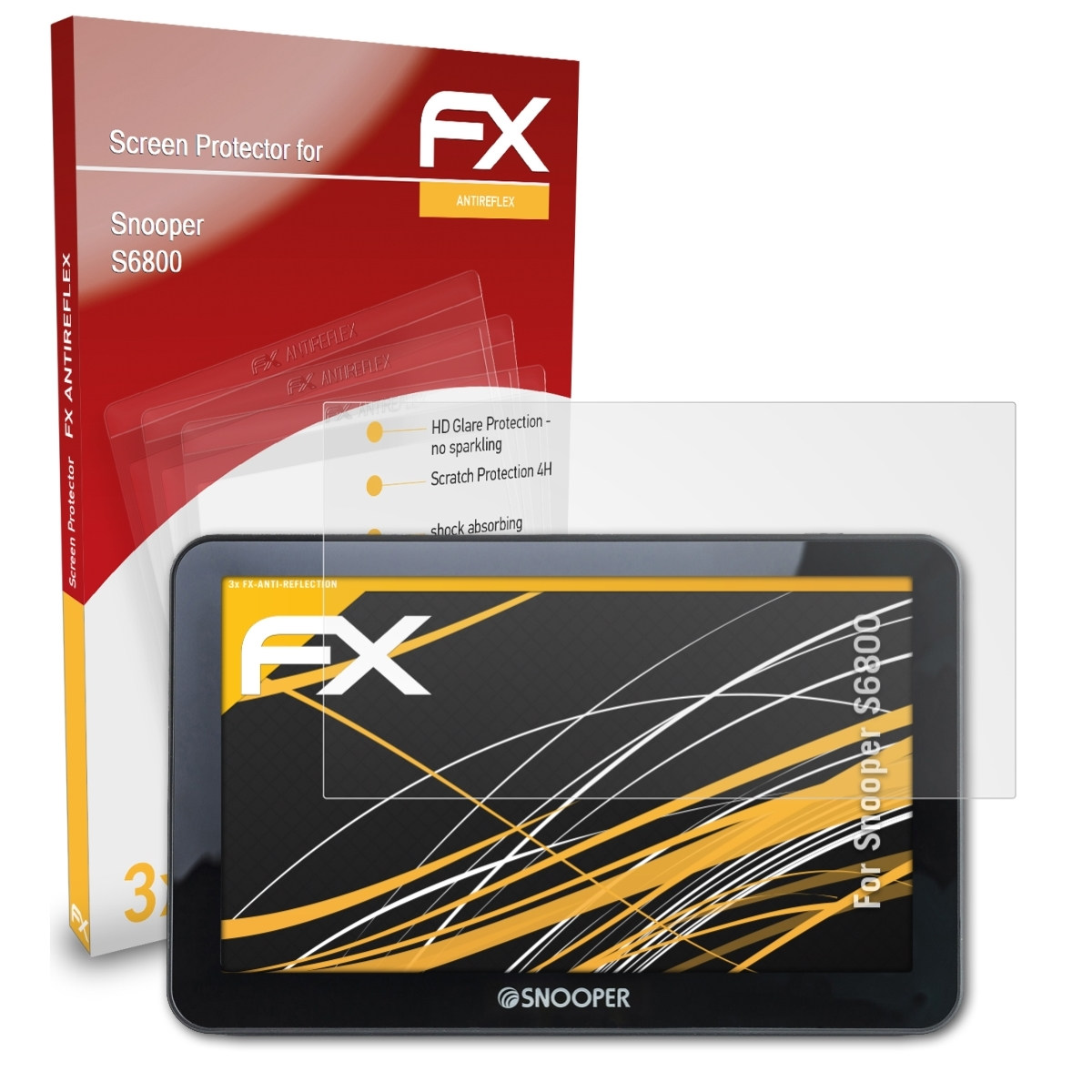 ATFOLIX 3x FX-Antireflex Displayschutz(für Snooper S6800)