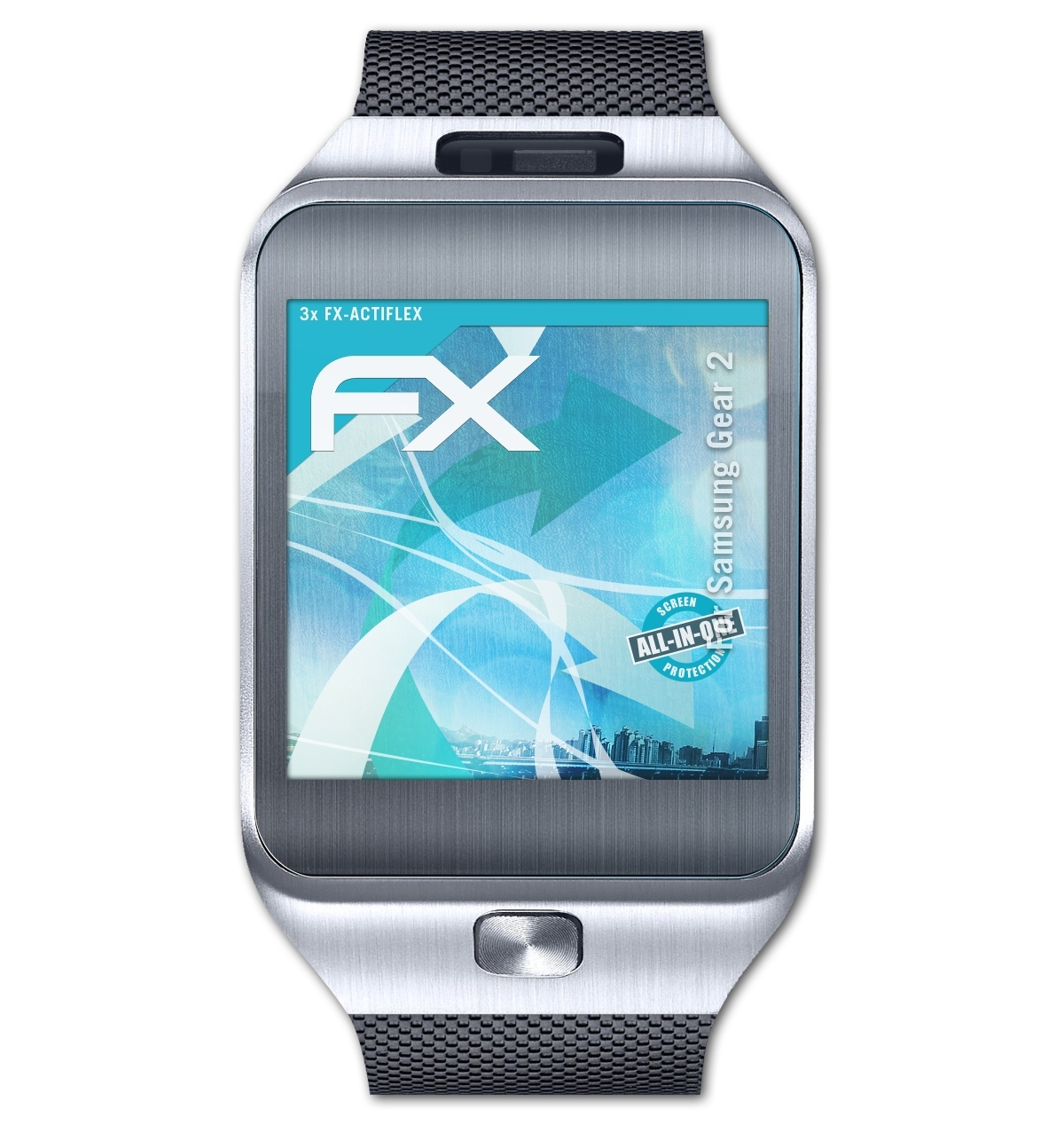 ATFOLIX Samsung 2) Gear 3x Displayschutz(für FX-ActiFleX