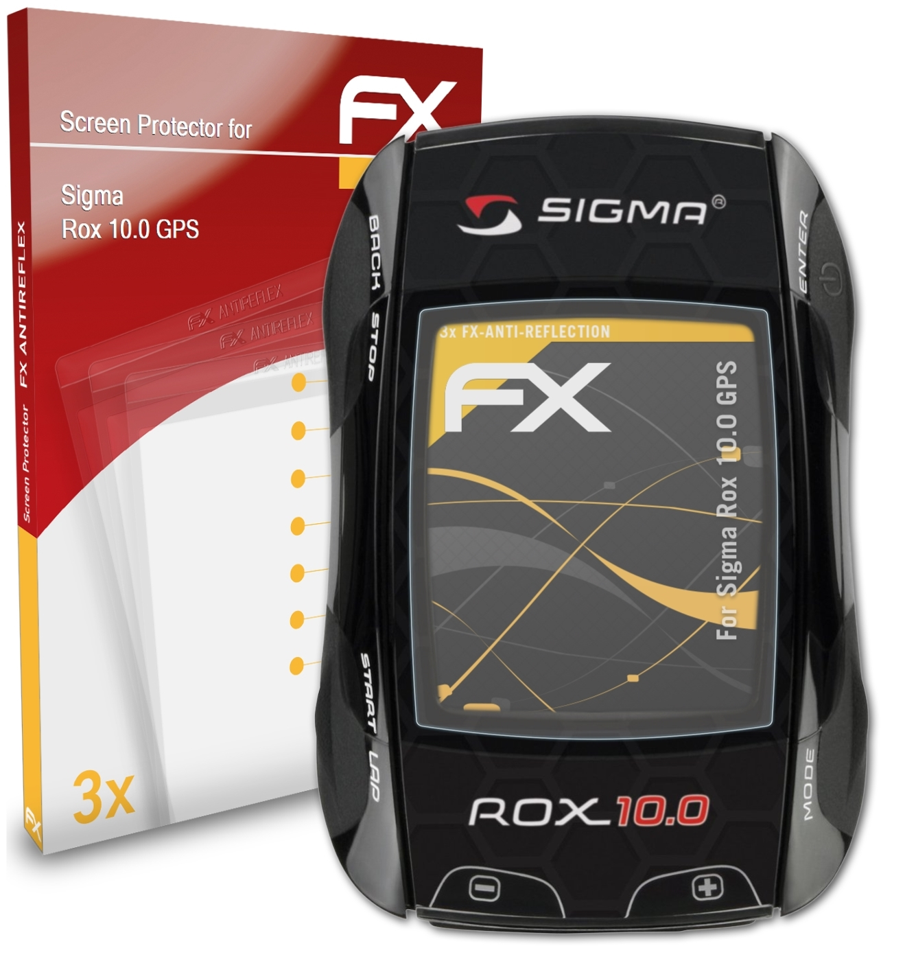 ATFOLIX 3x FX-Antireflex Displayschutz(für GPS) Sigma Rox 10.0