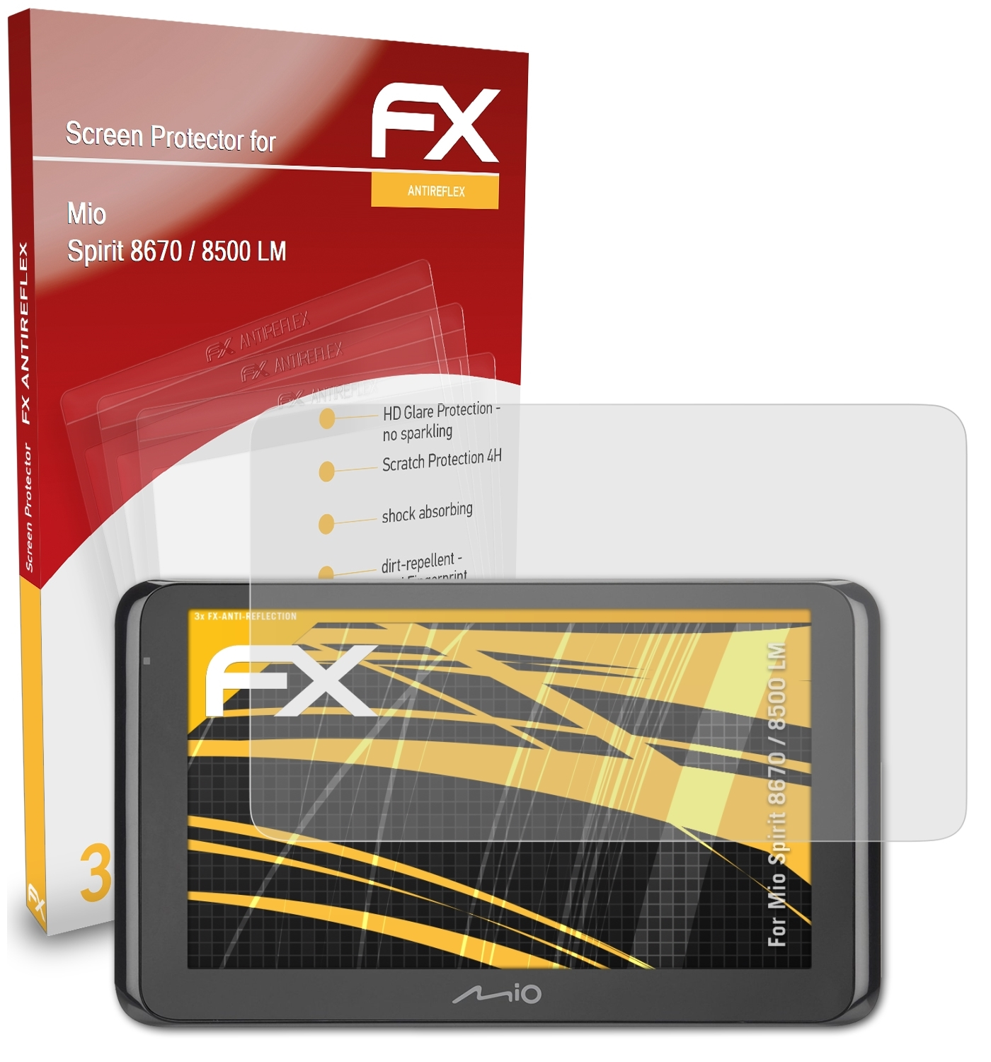 ATFOLIX 3x FX-Antireflex LM) / Spirit 8500 Displayschutz(für 8670 Mio